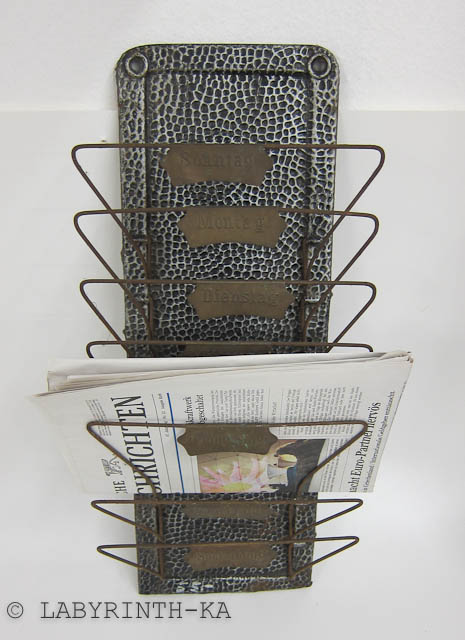 Wand Zeitungshalter Metall - Hängendes Magazinregal Für A4 Dokumente, Zeitschriften & Bücher, 25x30cm